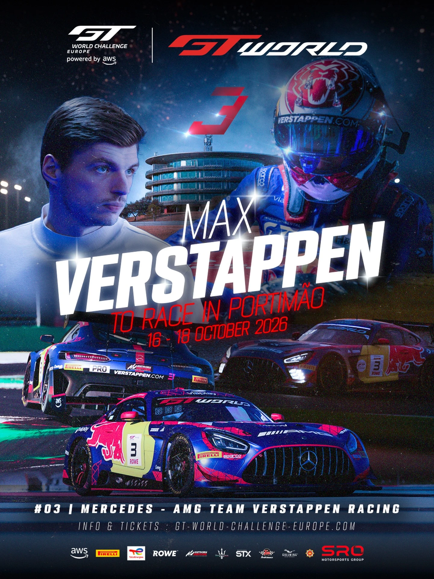 老闆都要親自落場，Verstappen出戰GTWCE